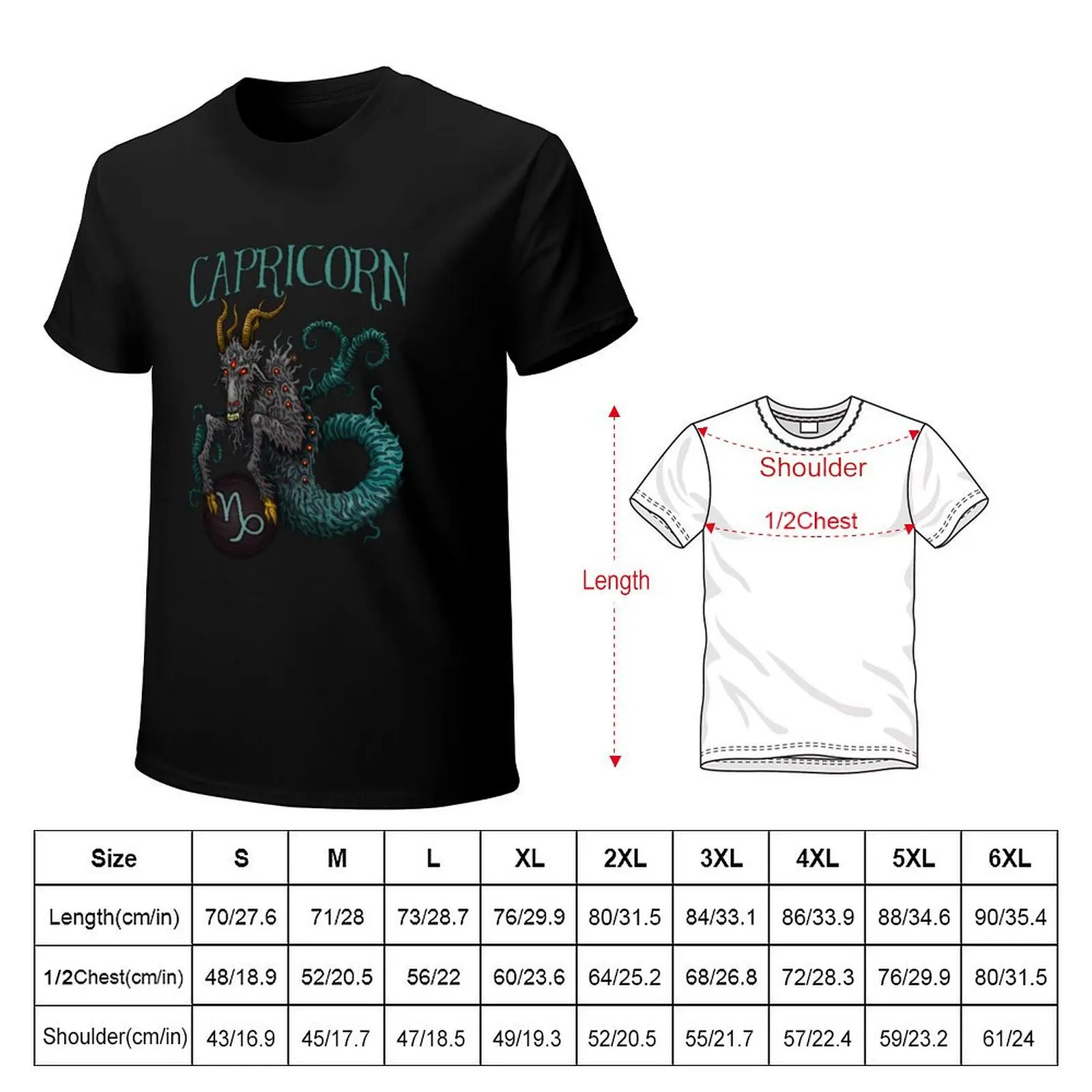 Capricorn - Azhmodai 2019 T-Shirt Basic Solid Color Short Sleeve Cotton Top