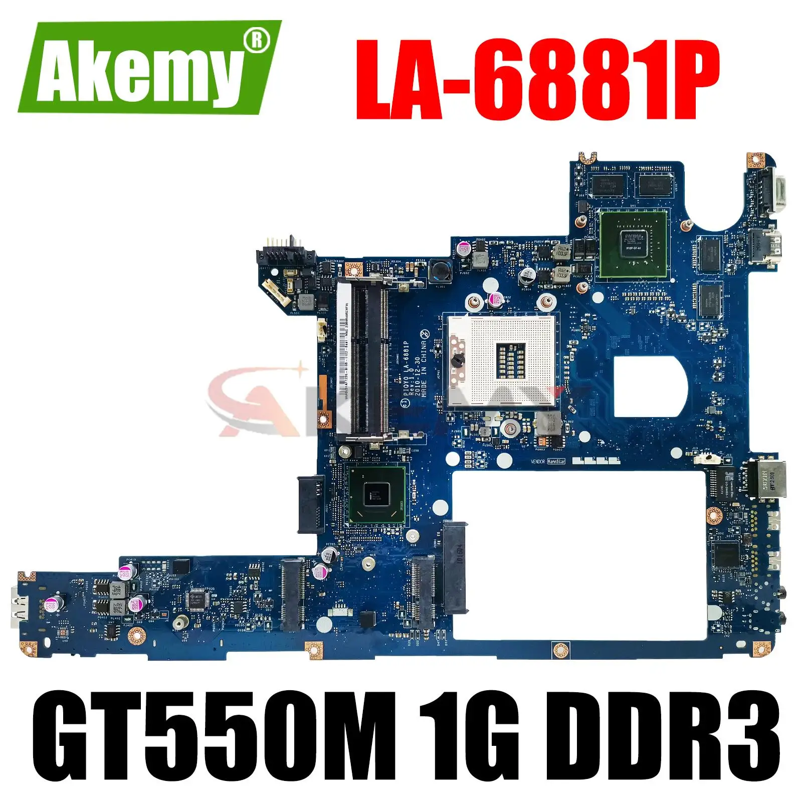 placa mae do portatil para lenovo la6881p mainboard y470 y470n hm65 gpu gt550m 1g ddr3 trabalho testado 100 01