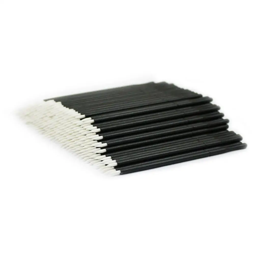 

100Pcs Disposable Eyeliner Wand Applicator Cosmetics Eyeliner Liquid Eye Makeup Tools （Orange and White Brush Tips Mixed)