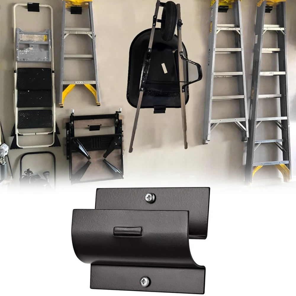 Сверхмощные гаражные настенные крючки для лестниц, вешалки для тачек, настенные стеллажи для хранения, лестницы, инструменты, организация садового оборудования