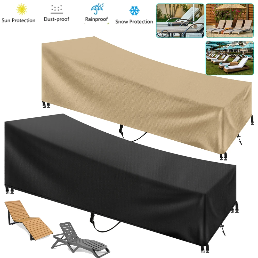 Funshot Sonnenliegen-Abdeckung Wasserdicht 210x75x40x80CM 210D Oxford Sonnenliegen-Abdeckung Winddicht Anti-UV Outdoor Patio Sonnenliegen-Abdeckung