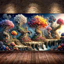 fantasy garden abstract trees diy 5D Diamond Painting Large Size Diamond Mosaic Embroidery Cross Stitch Kits for home decor