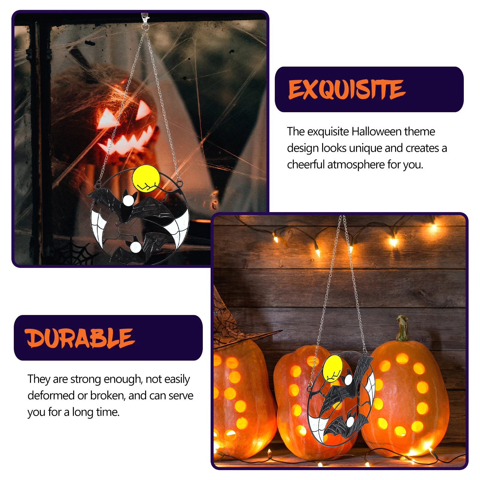 

Iron Bat Decor Hanging Adornment For Party Hotel Decorations Ornament Iron Halloween Decor Halloween Party Supplies Wind