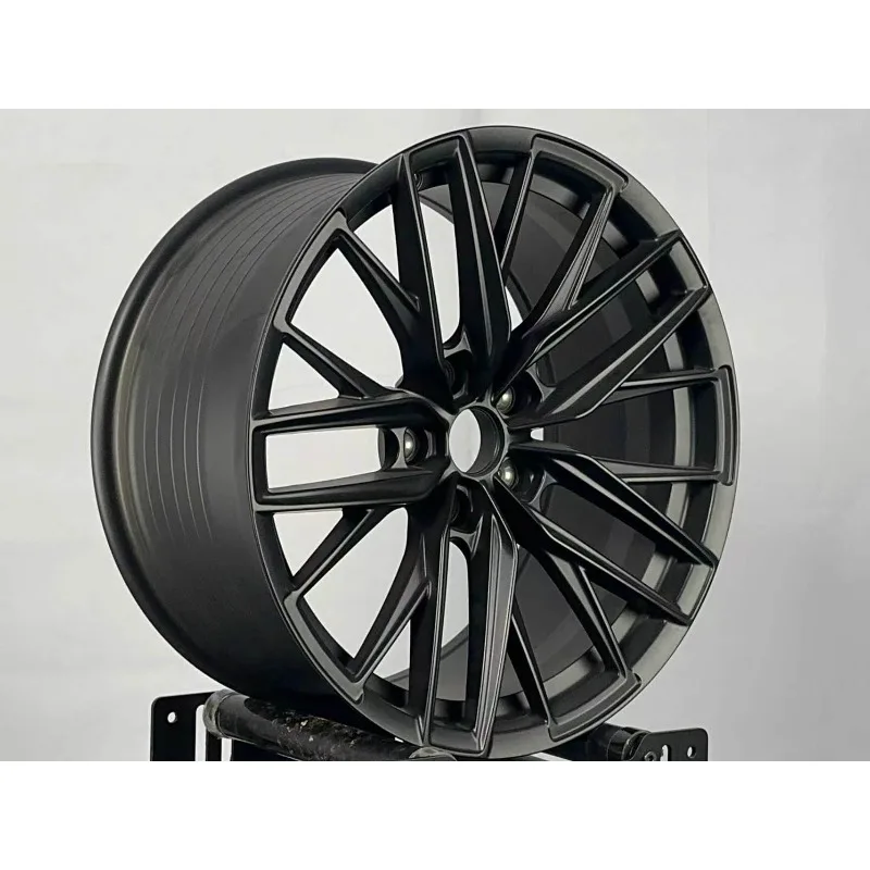 【2026】Factory Direct Price Two-piece Forged Luxury-Performance Style 19 20 21 Inch Matte Gunmetal Inner Silver Machined Hub Set