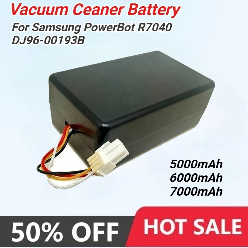 

Аккумулятор для робота-пылесоса 5600/7000 мАч для Samsung PowerBot R7040 DJ96-00193B DJ96-00193E R1AM7010UW/AA VR1AM7010U5 21,6 В