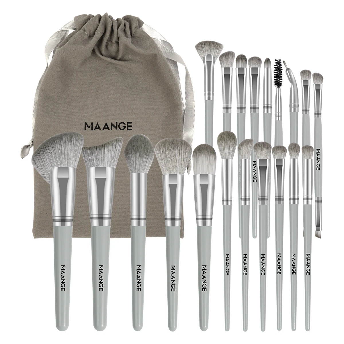 MAANGE 20PCS Pro pennelli per trucco Set Soft Detail Foundation Contour Blush Eyeshadow Brush strumenti di bellezza delicati sulla pelle per i viaggi