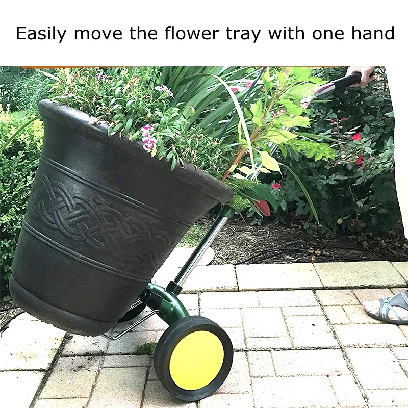 Gardening to move tall flowerpot carts, potted plants, large wheels, labor-saving tool carts, flower pots, artifacts