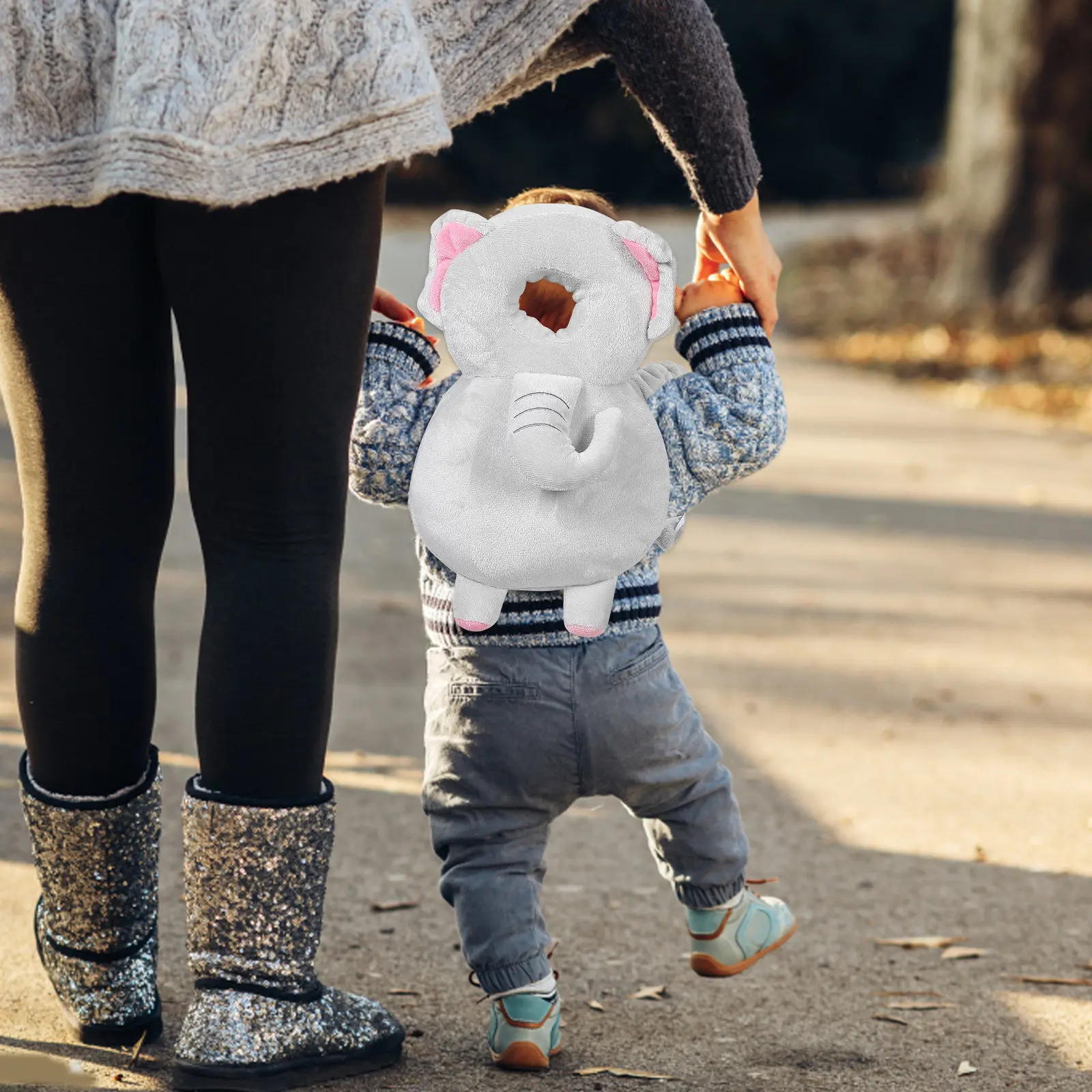 

Toddler Head Protection Cushion Breathable Elephant Design Infant Safety Protector Pillow Anti Fall for Babies