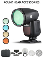 Magnetic Round Head Flash Accessory Kit For TRIOPO R1 F1-200 Godox V1 V1Pro AD100Pro H200R AK-R1 Photography Replacement Parts