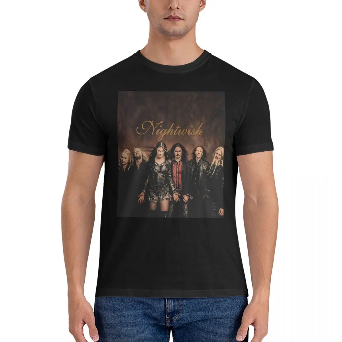 Sevenkus Latin America Europe Tour 2020 T Shirts for Men Pure Cotton Humorous T-Shirt O Neck Nightwish Tee Shirt Short