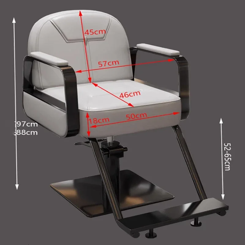 Modern Shampoo Barber Chair Commercial Tray Swivel Hair Beauty Salon Luxury Barber Chair Nordic Vintage Salon Furniture