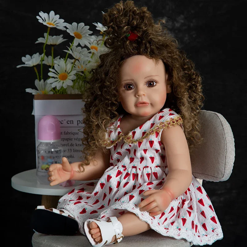 

55CM Bebe Reborn Doll Full Body Vinyl Painting Baby Girl Doll Sue Sue Real Touch Lifelike Newborn Doll Toys Kids Birthday Gift