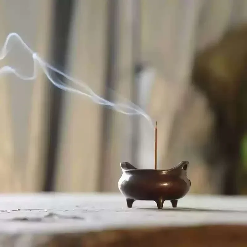 Portable Incense Burner Multi Purpose Water Drop Shape Brass Incense Holder Home Office Teahouse Zen Buddhist Supplies