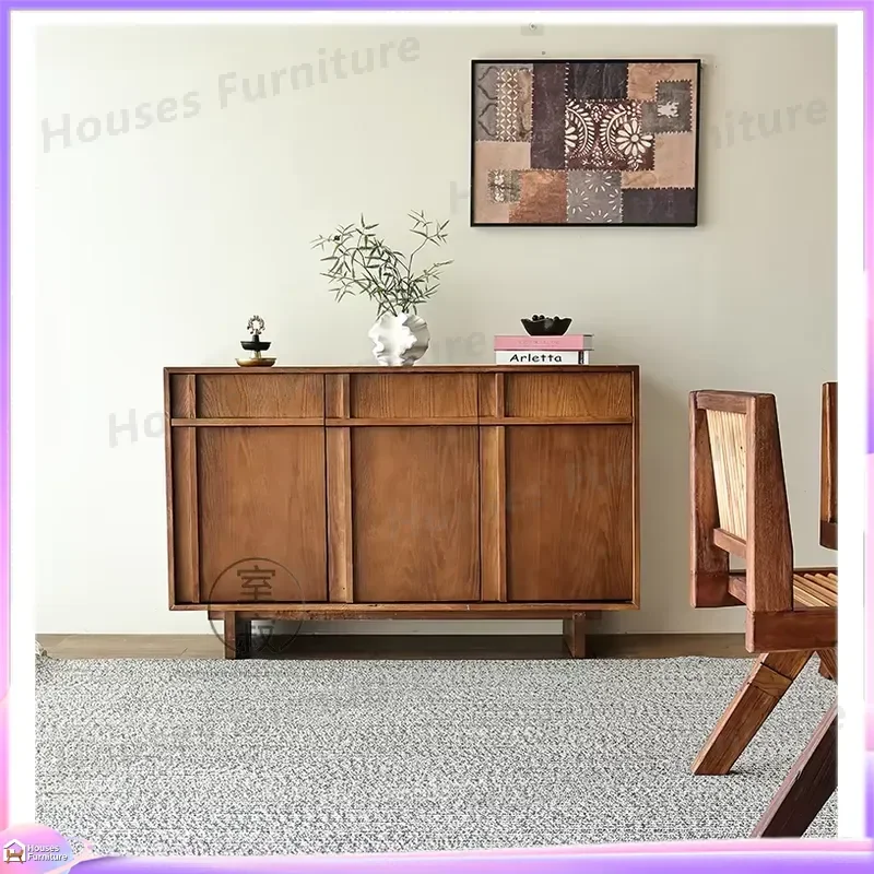 Industrial Solid Wood Shoe Cabinet Double Door Storage Organizer Large Capacity Space Saving Entryway Furniture for Living
