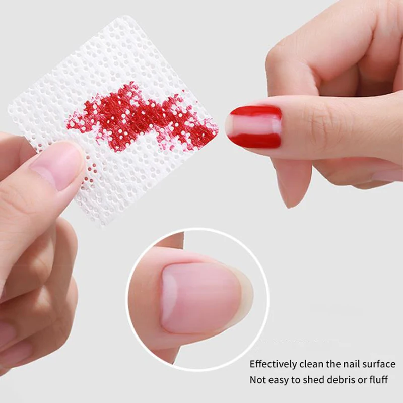 500PCS Nail Cotton Pads Nail Polish Remover Gel Nail Wipes Box-packed Grafting Eyelash Glue Removal Pads Lint-Free Wipes