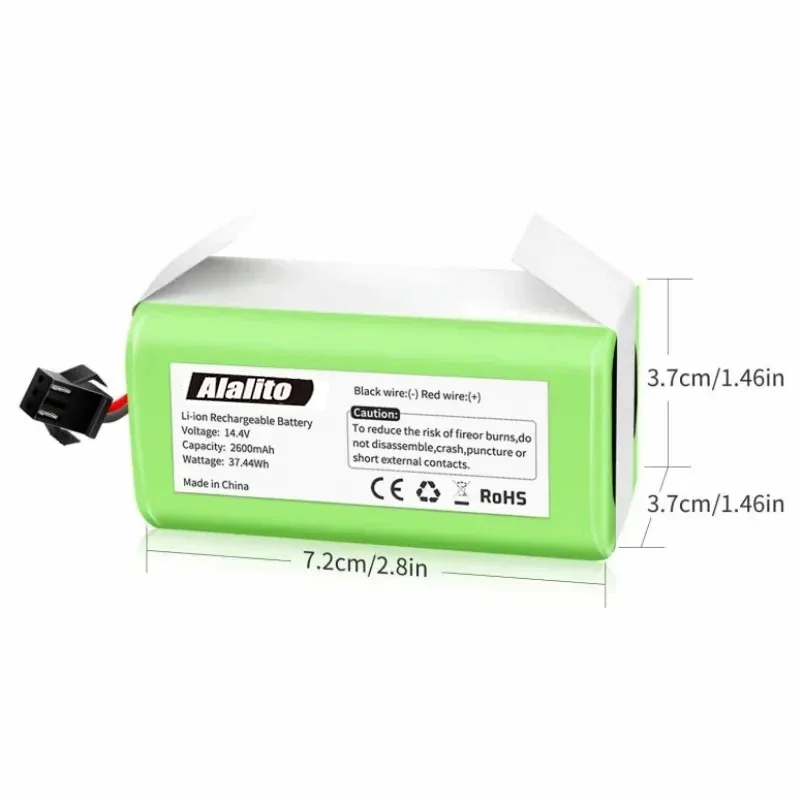 14.4V 2600mAh Li-ion Battery for Conga Excellence 950 990 1090 1790 1990 Deebot N79S N79 DN622 Eufy Robovac 11S 12 X500