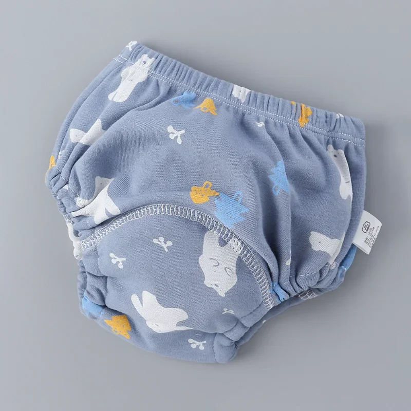 6 Schicht wasserdichte wieder verwendbare Baumwolle Baby Trainings hose Baby Shorts Unterwäsche Stoff Baby Windel Windeln Höschen Windel wechseln