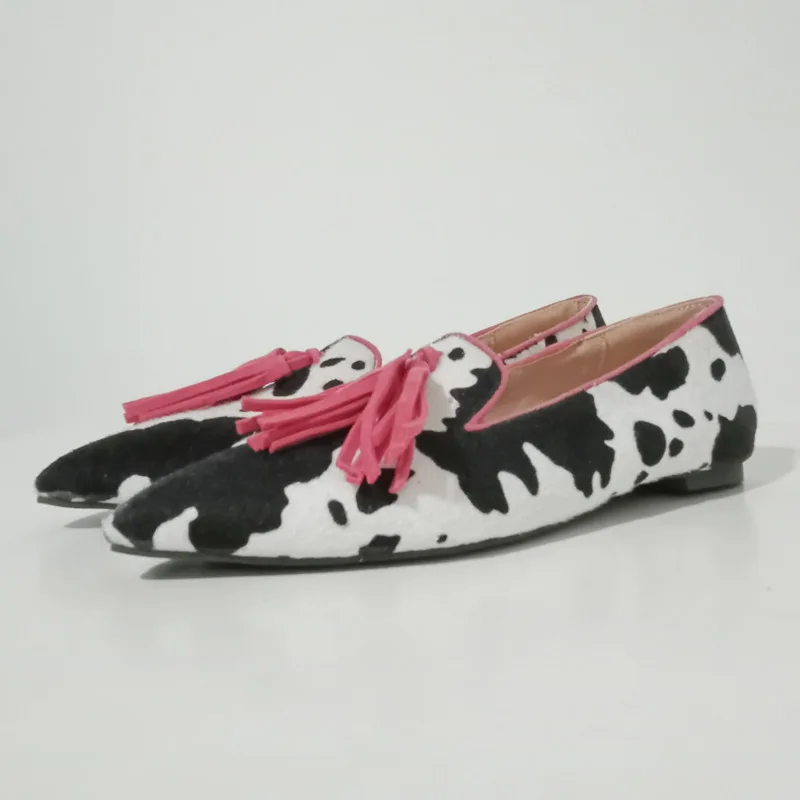 2024 Spring Casual Women Shoes Flat Heels Women's Boat Shoes Fashion Tassel Slip On Loafers Women's Shoes