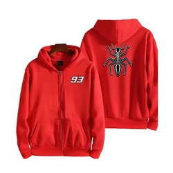 Bluza motocyklowa Marquez Streetwear sportowa bluza z kapturem na zamek bluza Supermarc Gp 93 Baby obcy męska kurtka zapinana na zamek Outdoor