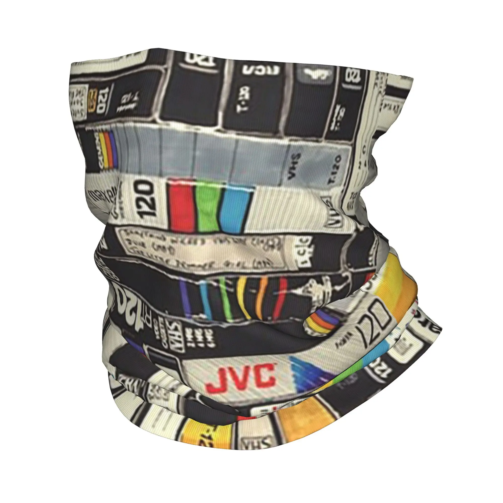 Bandana VHS com estampa de desenho, lenço mágico multifuncional, faixa de cabeça para corrida, unissex, adulto