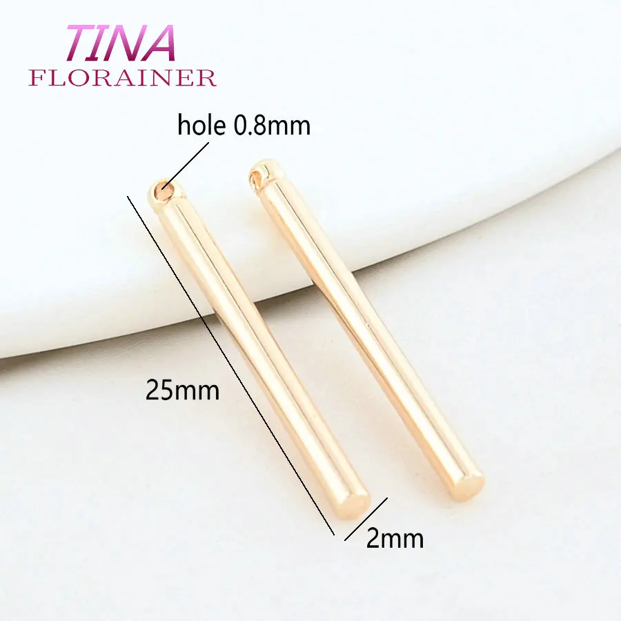 10PCS 25MM 30MM 35MM 18K Gold Farbe Messing Stick Charms Anhänger Schmuck Machen Liefert Diy erkenntnisse Zubehör – Detail 3