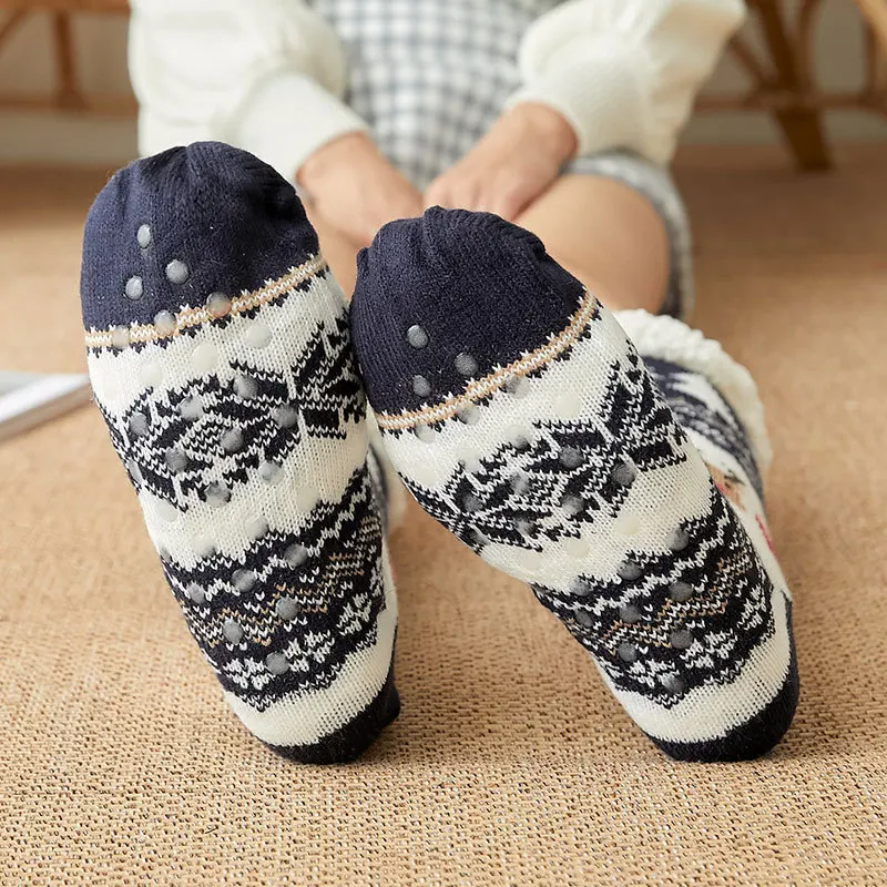 New Christmas Socks for Women, Autumn and Winter Floor Socks, Snow Socks, Thickened Velvet Home Sleep Socks, Carpet Socks, Postp