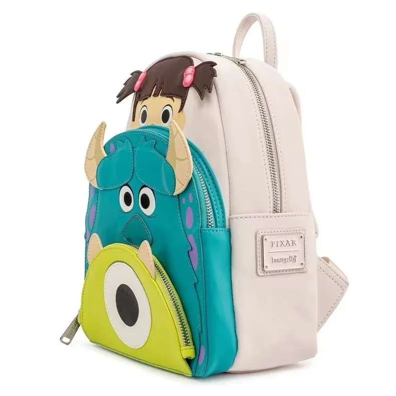 HOT Disney Monsters University Pu Leather Panel Women\'s Backpack Lady Bags Toy Story 3 Children Schoolbag Brand Handbag for Gift