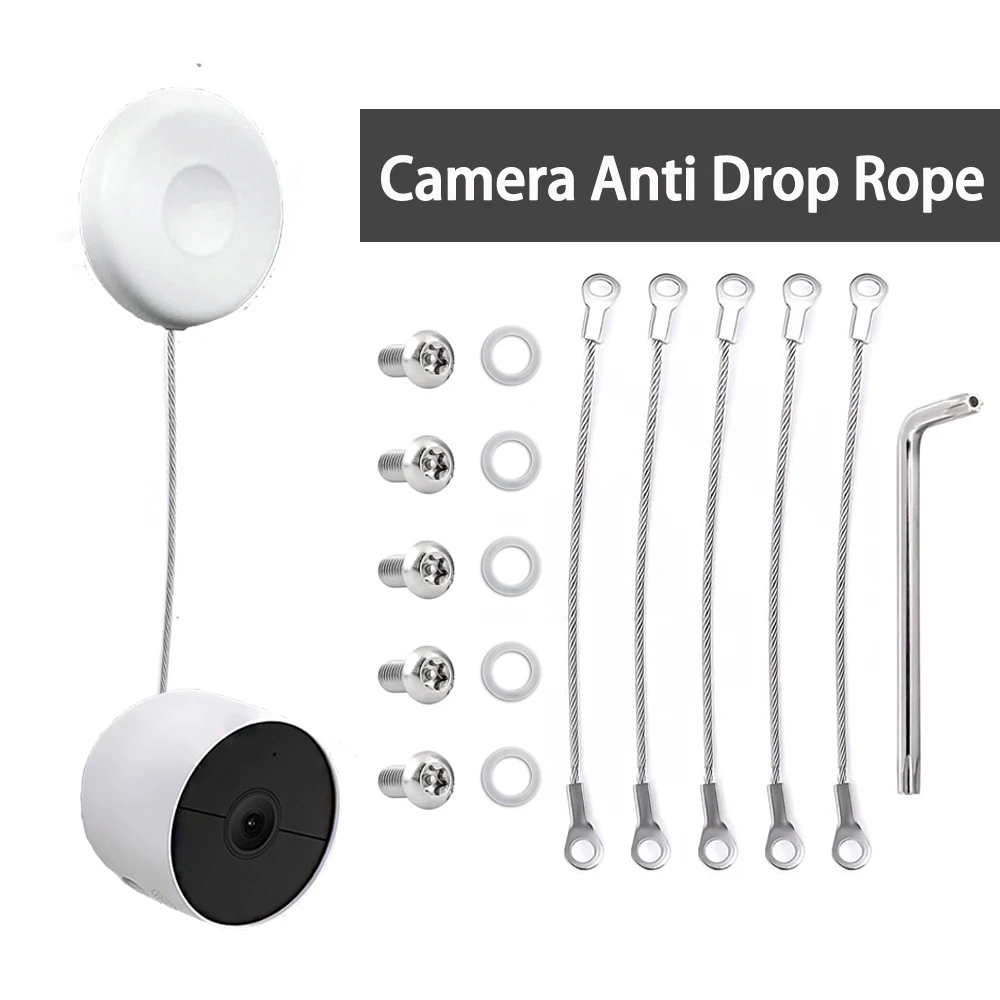 

For Google Nest Cam Battery Outdoor Indoor Anti Drop Safety Chain For Arlo Pro 3 Pro 4/Arlo Ultra/Ultra 2 Camera Anti Drop Rope