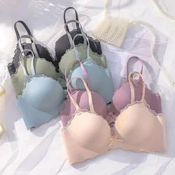 Seamless Bras Comfort Wireless Underwear Women's No Steel Ring Bralette 3/4 Cup Glossy Bra Female Lingerie