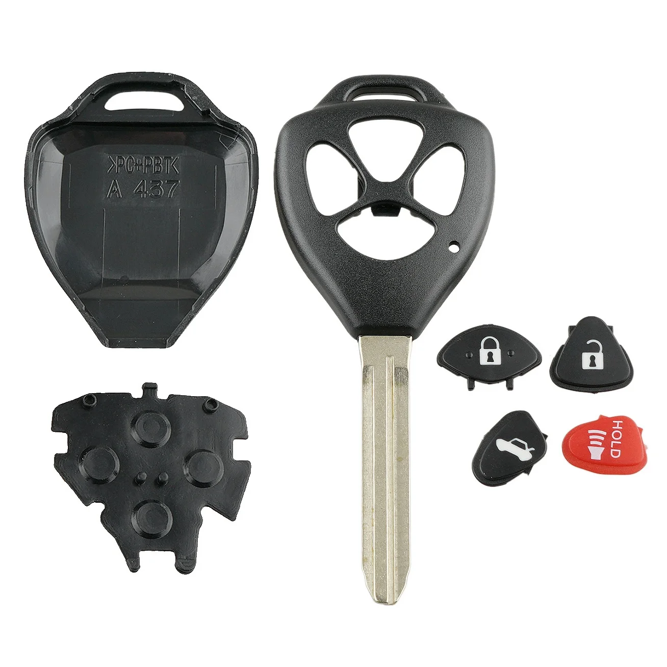 2 x Remote Car Key Fob Shell Case per 2007 2008 2009 2010 2011 Toyota Camry Rav4