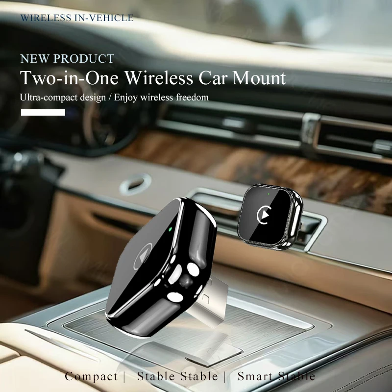 Draadloze 2-in-1 Carplay Dongle Android Auto Adapter AI Smart Box Plug Play voor auto met bekabelde CarPlay auto intelligente systemen