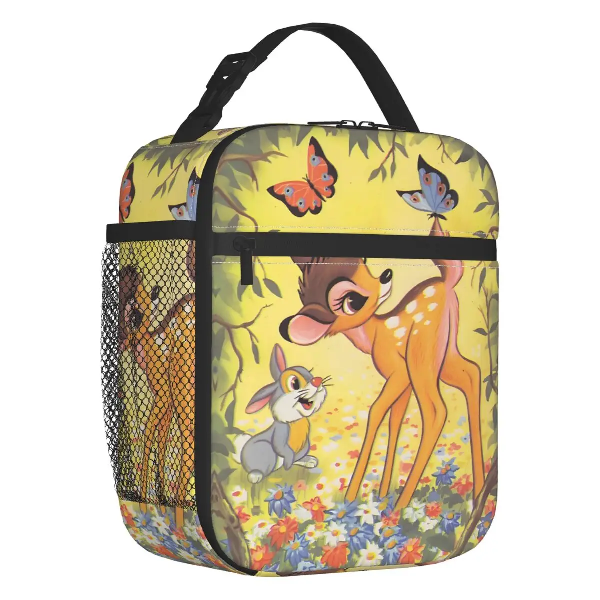 

Custom Bambi Thermal Insulated Lunch Bag Kawaii Cartoon Anime Portable Lunch Tote for Kids School Children Storage Food Box
