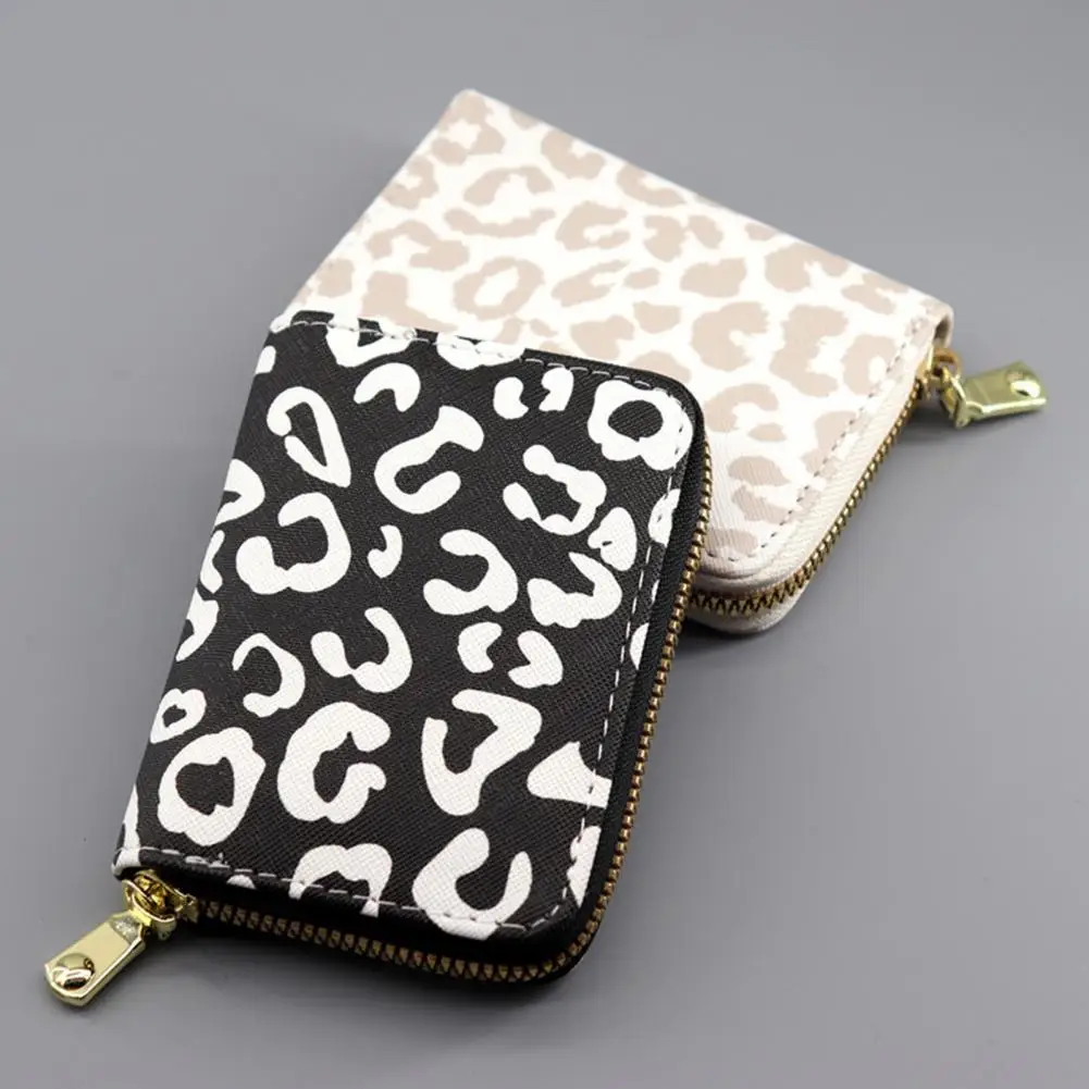 

Coins Purse Animal Series Skin Prints Coins Pouch Multiple Pockets Money Bag Faux Leather Wallet ID Card Credit Card Holder