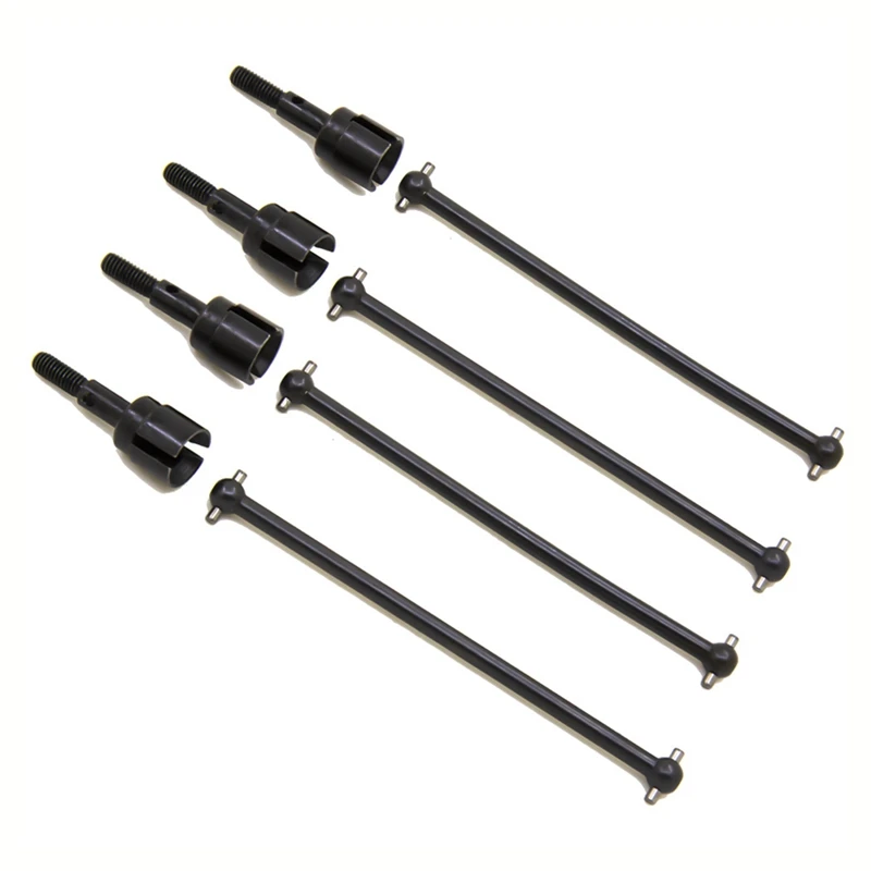 9Pack X(4Pcs Steel Dogbone Drive Shaft & Wheel Axle Replacement 08029 02033 for 94111 94108 94170 1/10 RC Car Parts,Black) view 3