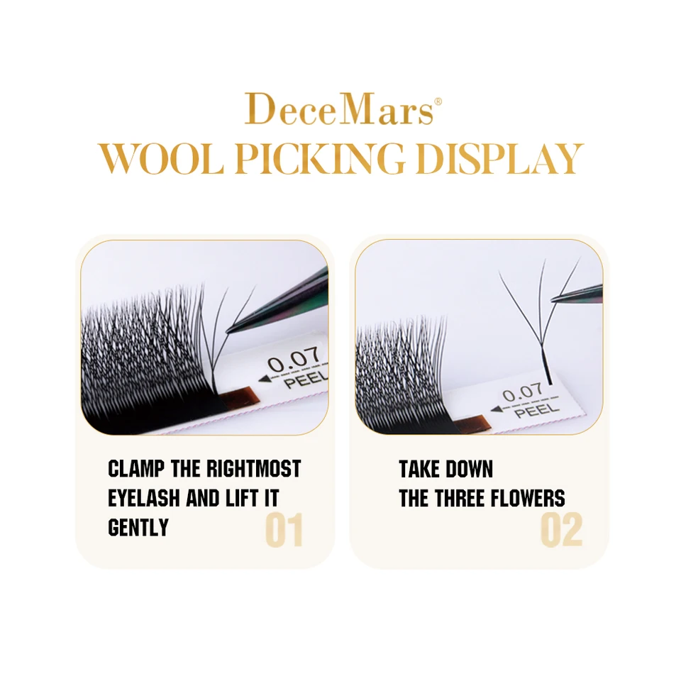 DeceMars 3DW/4DW/5DW/6DW/NEW 6DW/7DW/8DW/NEW 8DW/9DW/10DW/NEW 10DW extensión de pestañas para maquillaje 4