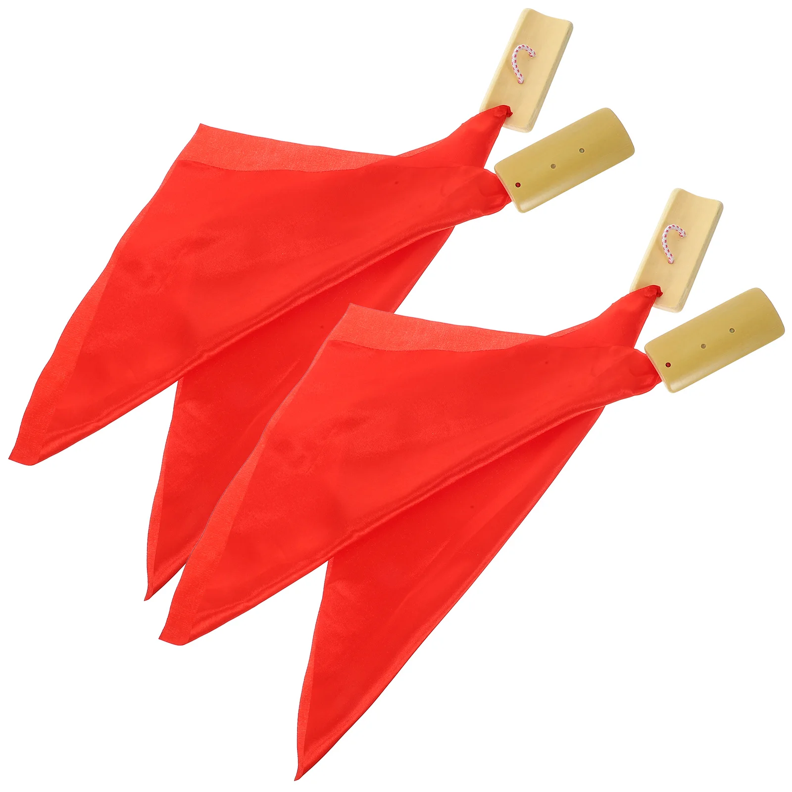 

1 set Red Silk Kuaiban Kids Musical Instruments Percussion Traditional Chinese Allegro Beginner Safe Material Sturdy Use