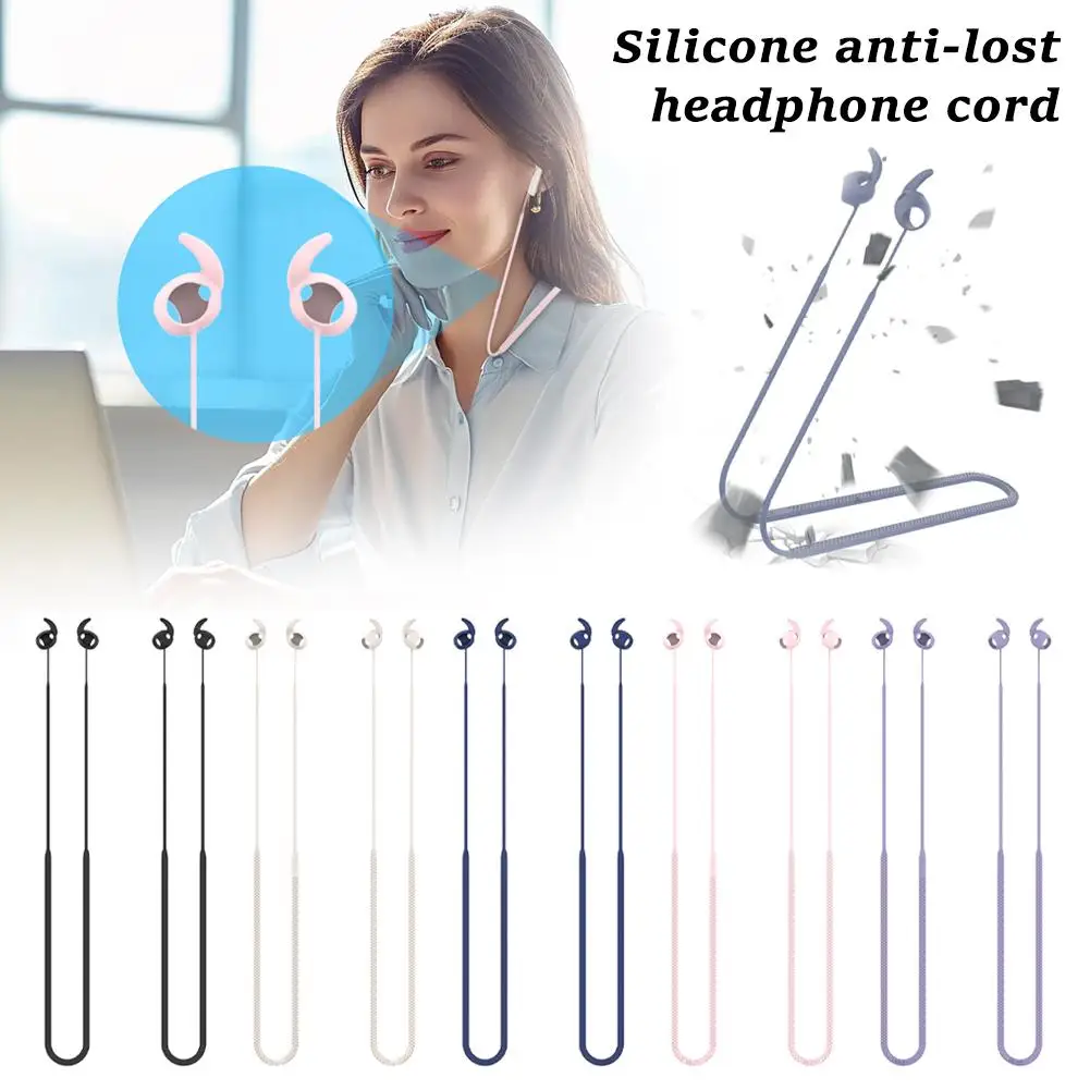 Hanging Neck Silicone Anti-lost Rope For Samsung Galaxy Buds 3 Pro Multi-color Simple Earphones Anti-lost Soft For Sports D9M2