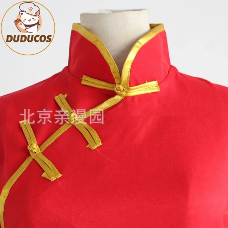 Gintama/Silver Soul 카구라 코스프레 의상 여성 일본 애니메이션 카구라 중국 드레스 가발 코스프레 쿵푸 착용 치파오 의상