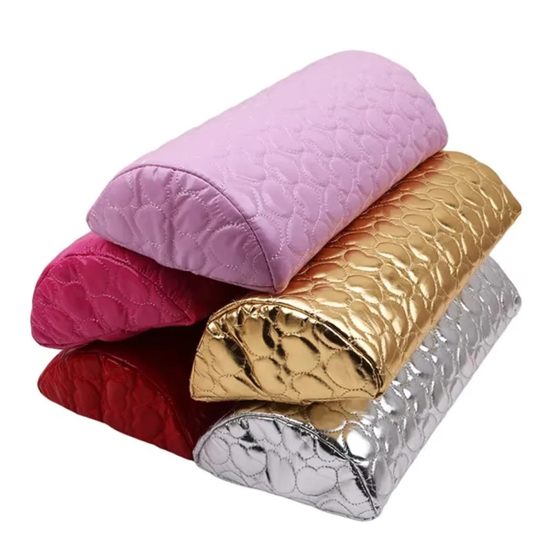 Nail Supplier Waterproof Red PU Cushion Wrist Pad Arm Rest With Mat Nail Art Cushion Hand Pillow for Manicure