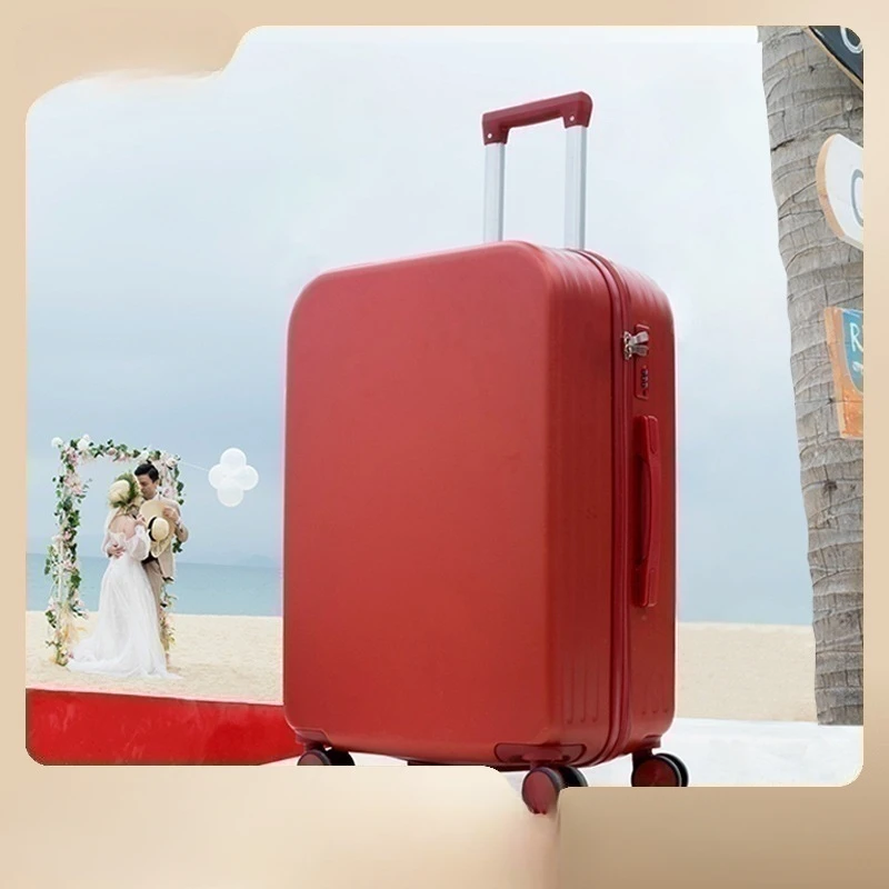 suitcase is strong, thick and durable. The red suitcase, the wedding dowry suitcase and the luggage case password box.