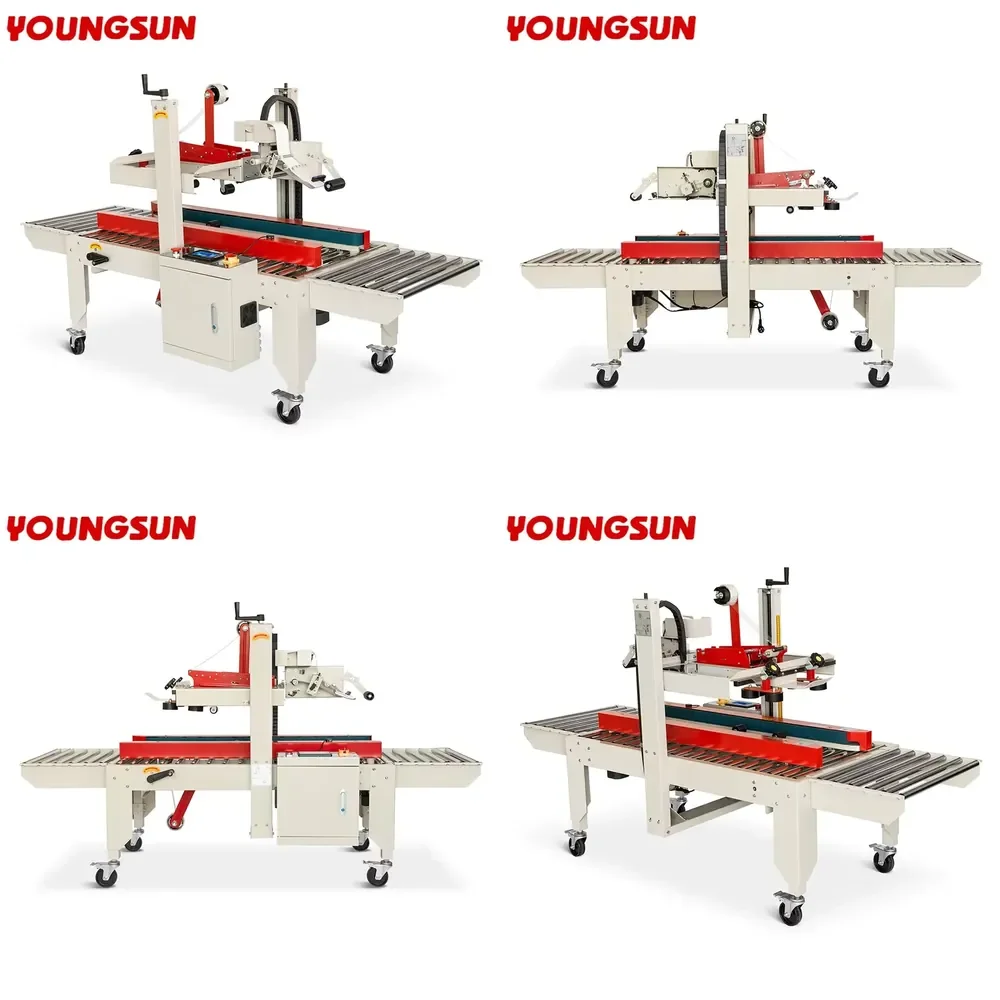 

YOUNGSUN Automatic Carton Sealing Machine Tape Carton Box Sealing Machine Labeling Machine and Bottom Packing with Tape