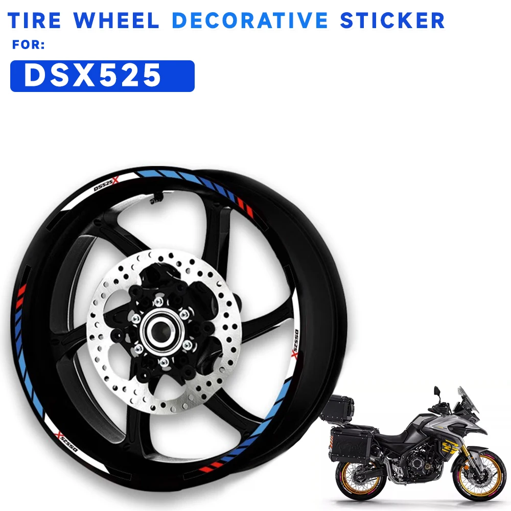 

For VOGE DS525X DS 525X 525 DSX 525 525DSX 2024 Motorcycle Car Wheel Tire Stickers Reflective Rim Tape Wheel Decoration Sticker