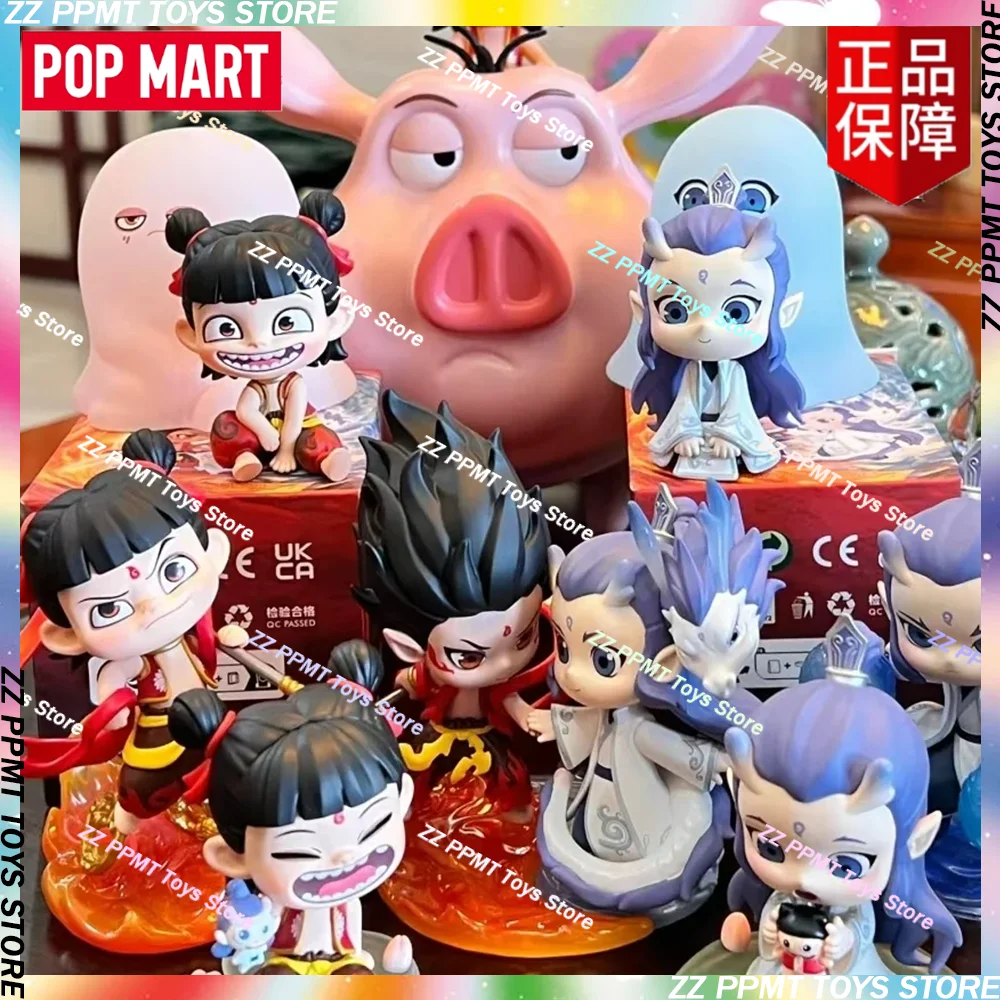 

POP MART NeZha2Born Bonds Series, оригинальная слепая коробка, игрушки-сюрприз, загадочная коробка, каваи, аниме, экшн-фигурки, милые подарки, игрушки