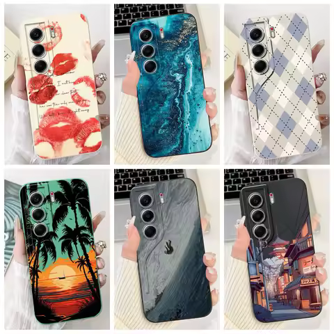 For Cover Tecno Camon 40 Pro 2025 Phone Case Artistic Painted Full Coverage Bumper For Camon40 Pro 40Pro Soft Silicone Protector