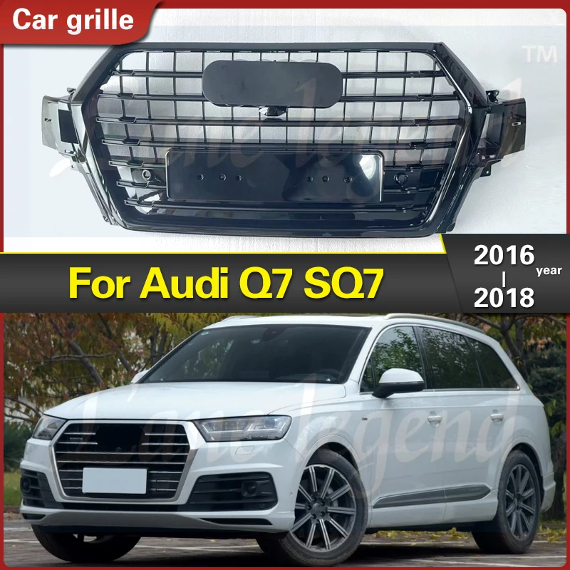 

For Audi Q7 SQ7 2016 2017 2018 Racing Grills Front Bumper Grille Hood Grill Car Styling for SQ7 Style Grills Car Accessories