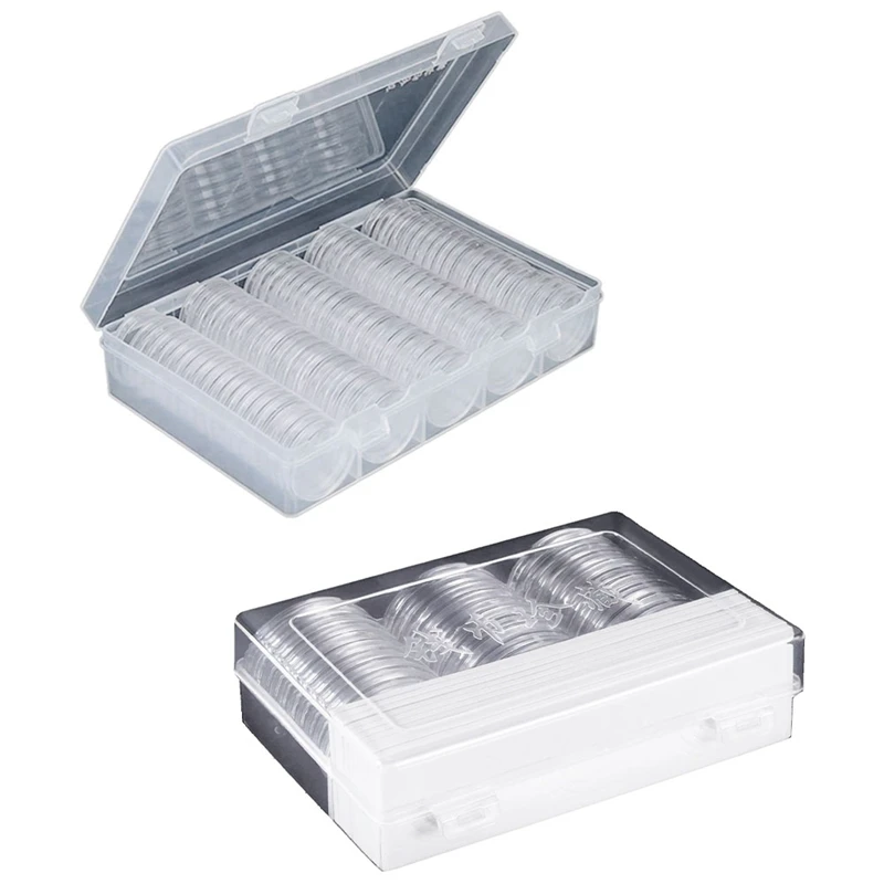 260 szt. Uchwyt na kapsułki na monety i chroń uszczelkę Etui na monety do pobierania monet, 200 szt. 30 mm i 60 szt. 46 mm