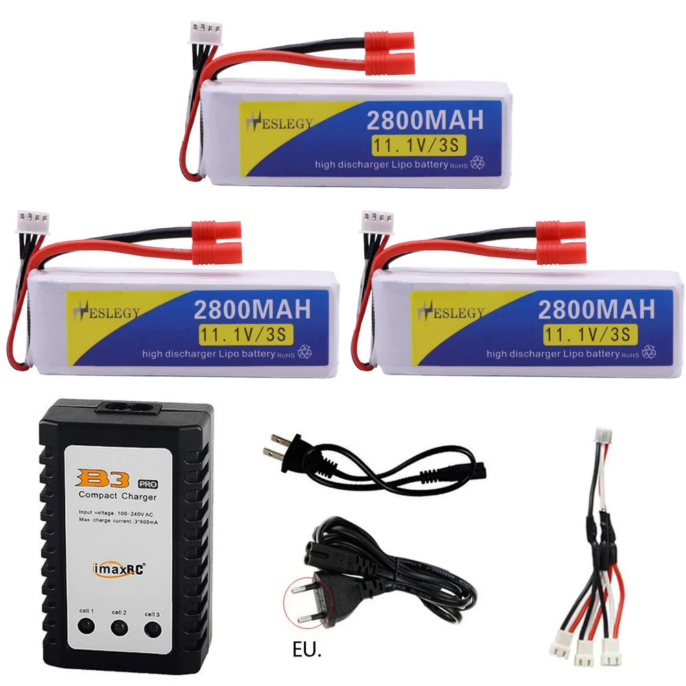 Upgrade 11.1V 2800mah Lipo Battery and B3 Charger 3in1 cable For BAYANGTOYS X16 X21 X22 RC toy Spare Parts 11.1V 2200mah Battery