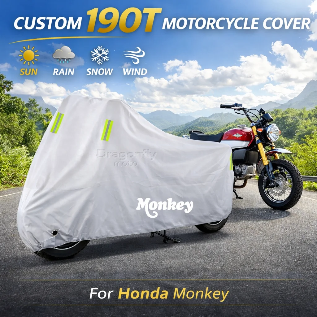 

Чехол для мотоцикла Honda Monkey Z-125 Z125 Z 125, серебристый, водонепроницаемый, защита от УФ-лучей, дождя, пыли, солнца, для улицы и дома