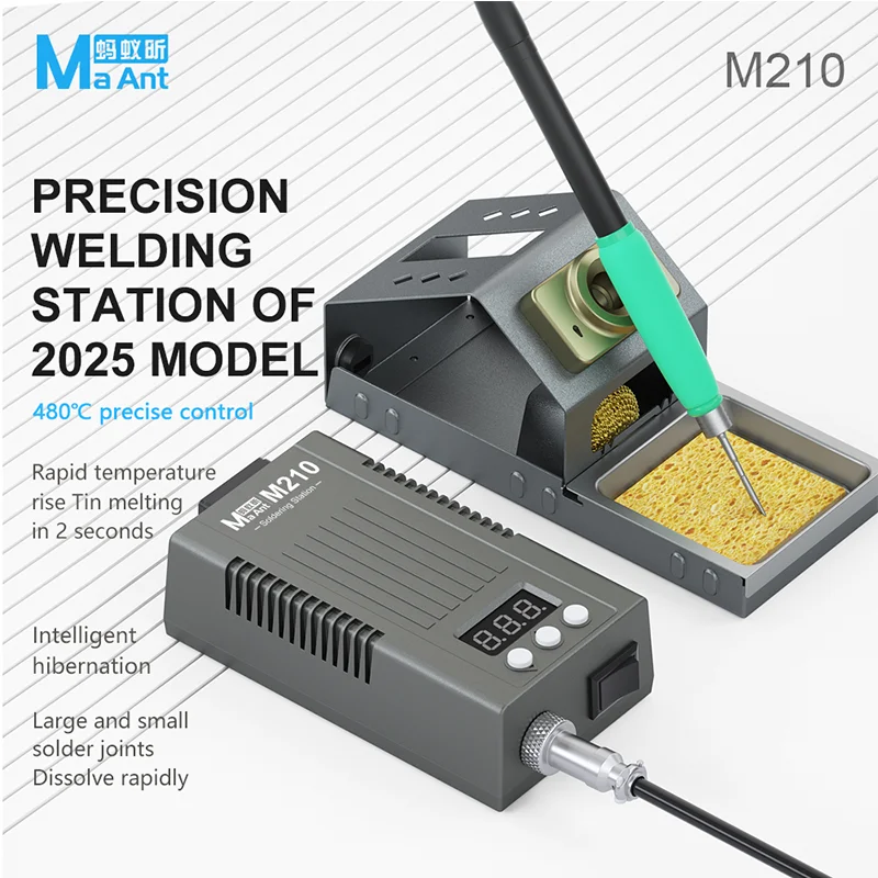 

MaAnt M210 Precision Portable Welding Station 2025 Intelligent Hibernation Soldering Station With Hd Display For Phone Repair
