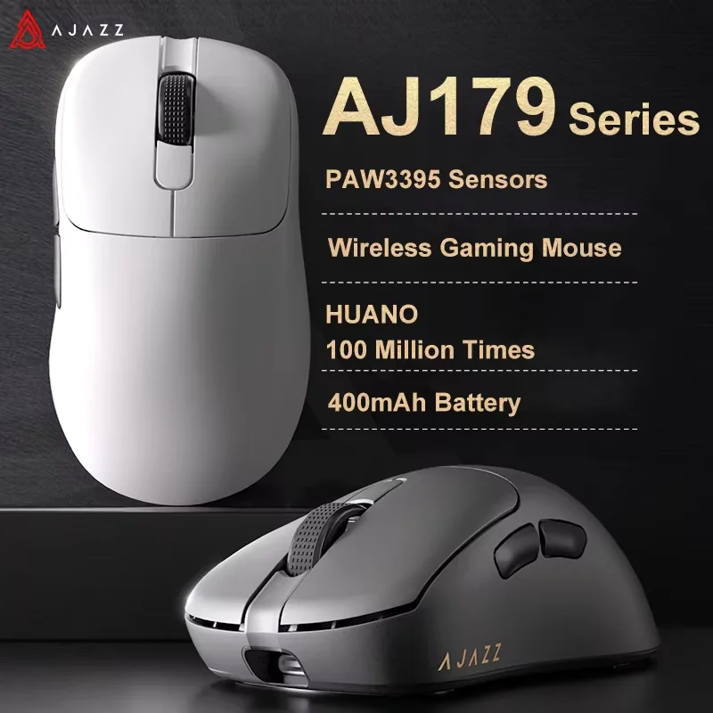 

AJAZZ AJ179 PRO PAW3395 Беспроводная игровая мышь с RGB-зарядной базой, легкая эргономичная мышь с разрешением 26000 точек на дюйм для ПК, геймера, ноутбука